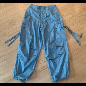 Blue Oversized Y2K UFO Cargo Pants